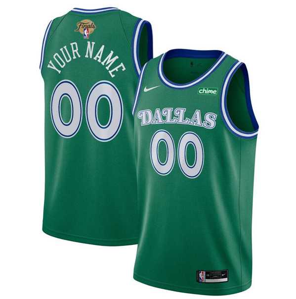 Mens Dallas Mavericks Active Player Custom Green 2024 Finals Classic Edition Stitched Basketball Jersey